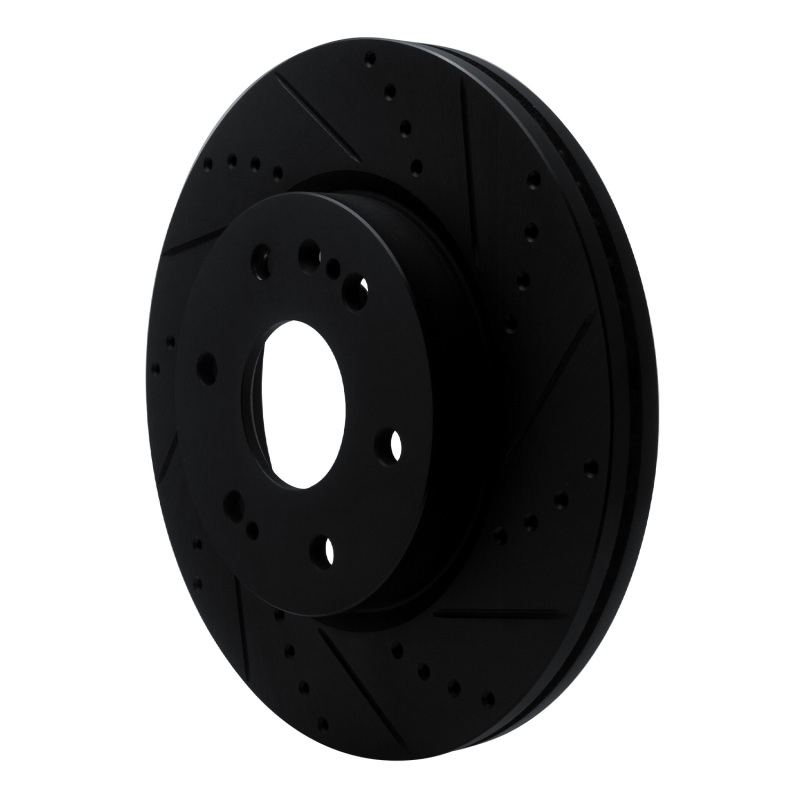 Cadillac Escalade ESV Brake Rotor (1) - Front Right - R1 Concepts - Drilled & Slotted - Black - `19-`26